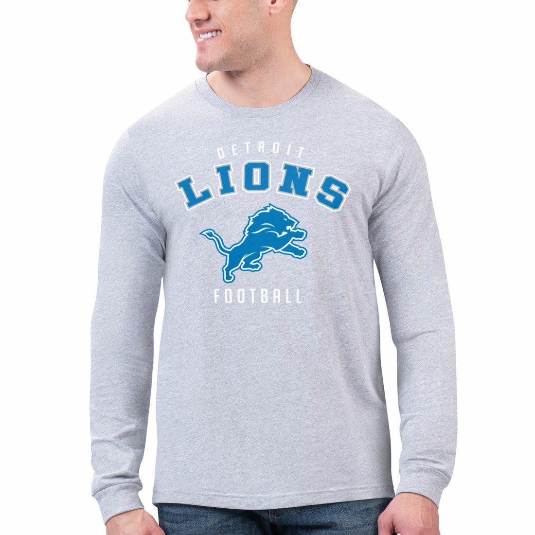 Detroit Lions Starter Logo Graphic Long Sleeve T-Shirt - Gray cheap