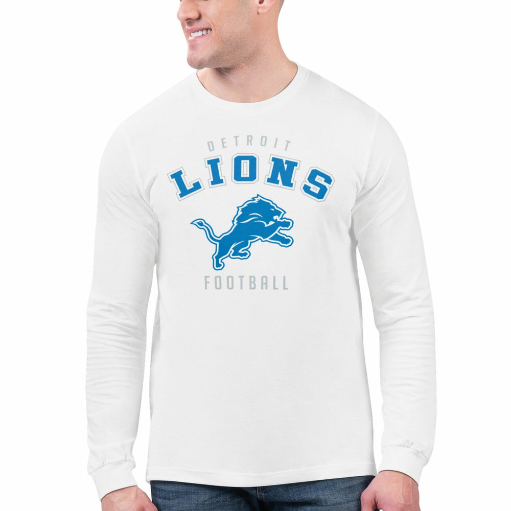 Detroit Lions Starter Logo Graphic Long Sleeve T-Shirt - White outlet
