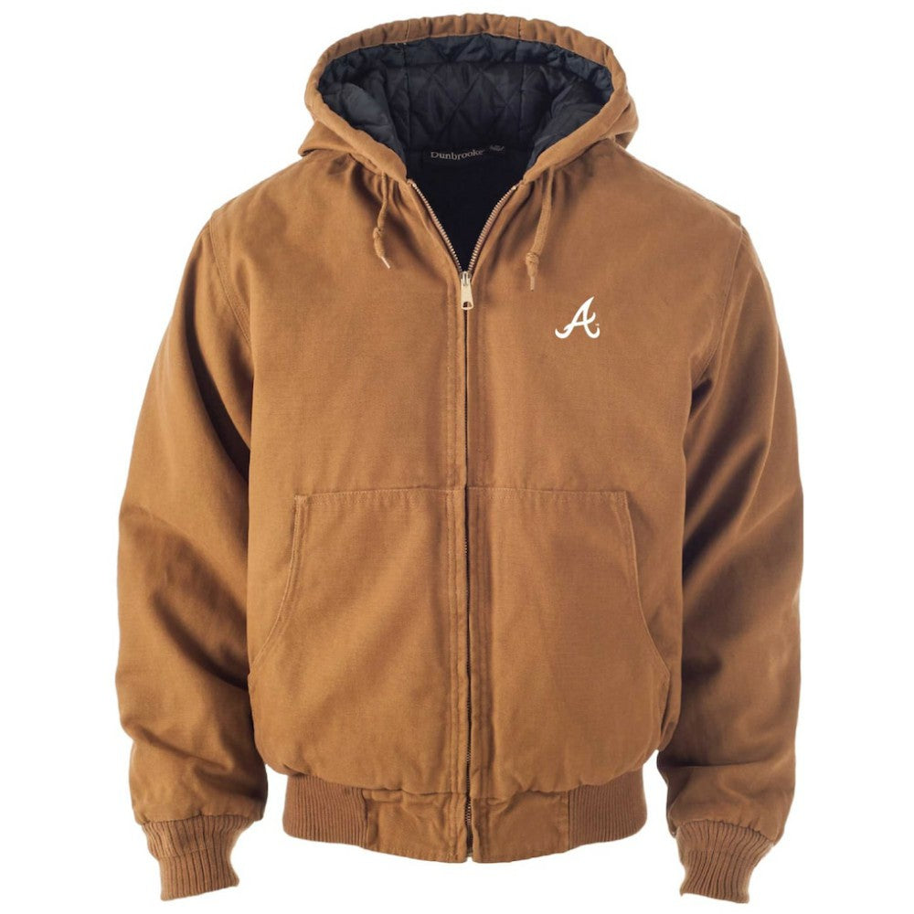 Atlanta Braves Dunbrooke Dakota Work Full-Zip Hoodie Jacket - Brown