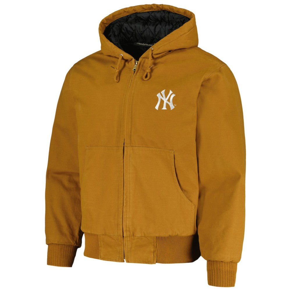 New York Yankees Dunbrooke Dakota Work Full-Zip Hoodie Jacket - Brown