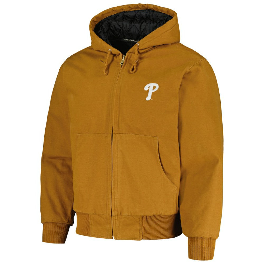 Philadelphia Phillies Dunbrooke Dakota Work Full-Zip Hoodie Jacket - Brown
