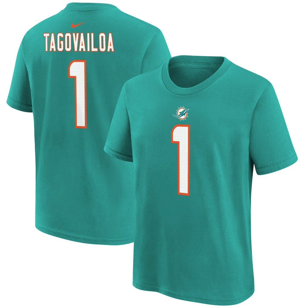Tua Tagovailoa Miami Dolphins Preschool Player Name & Number T-Shirt - Aqua | Nike on sale