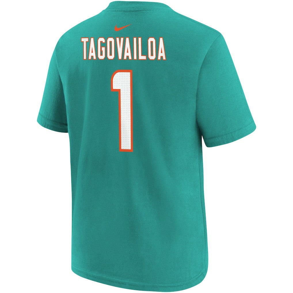 Tua Tagovailoa Miami Dolphins Preschool Player Name & Number T-Shirt - Aqua | Nike on sale