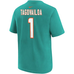Tua Tagovailoa Miami Dolphins Youth Player Name & Number T-Shirt - Aqua | Nike on sale