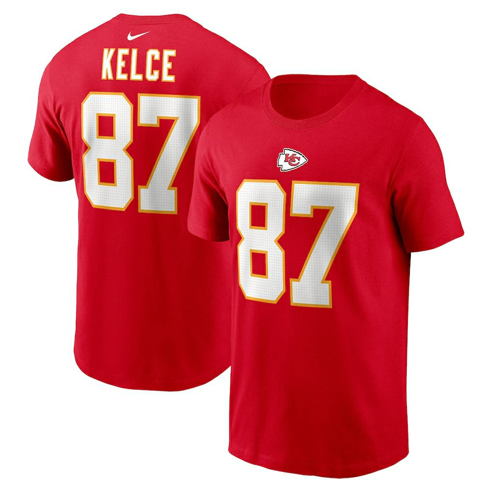 Travis Kelce Kansas City Chiefs Player Name & Number T-Shirt - Red | Nike on sale