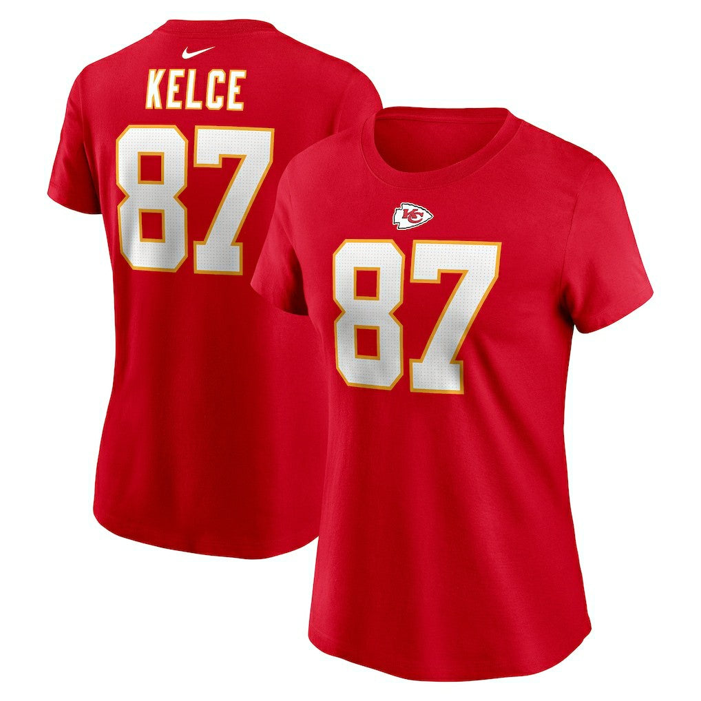 Travis Kelce Kansas City Chiefs Women's Player Name & Number T-Shirt - Red | Nike cheap