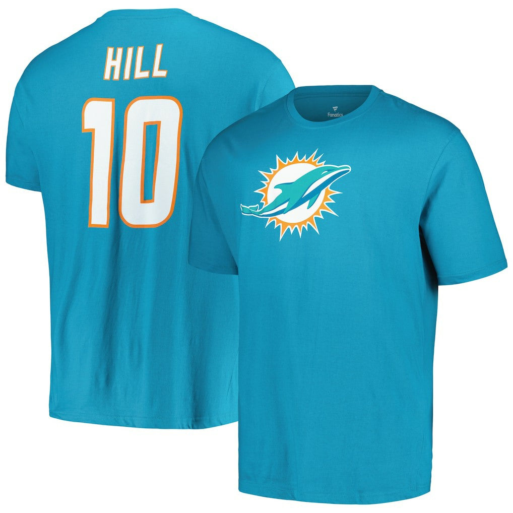 Tyreek Hill Miami Dolphins Big & Tall Player Name & Number T-Shirt - Aqua discount