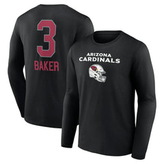 Budda Baker Arizona Cardinals Team Wordmark Player Name & Number Long Sleeve T-Shirt - Black cheap