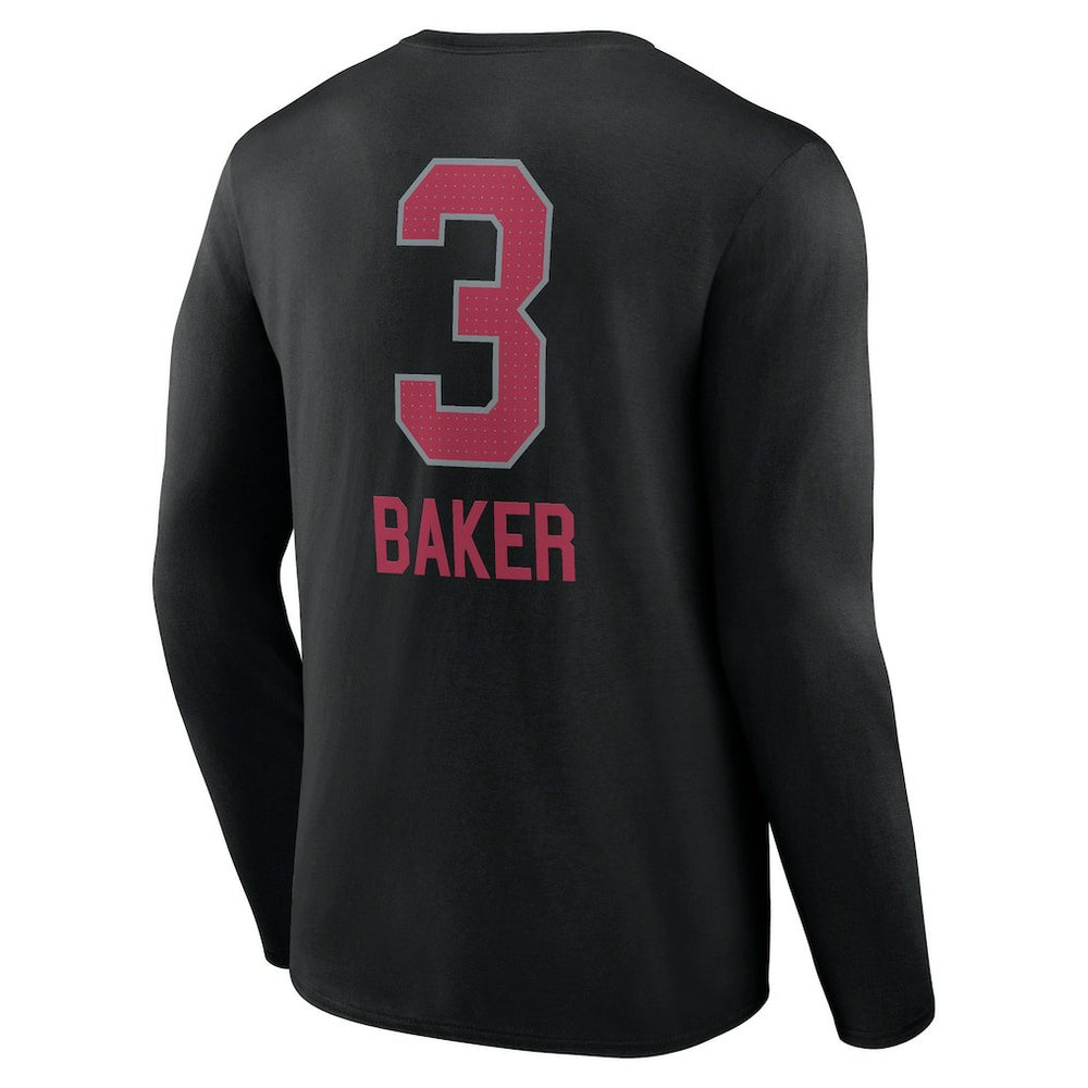 Budda Baker Arizona Cardinals Team Wordmark Player Name & Number Long Sleeve T-Shirt - Black cheap