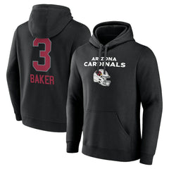 Budda Baker Arizona Cardinals Team Wordmark Player Name & Number Pullover Hoodie - Black for sale
