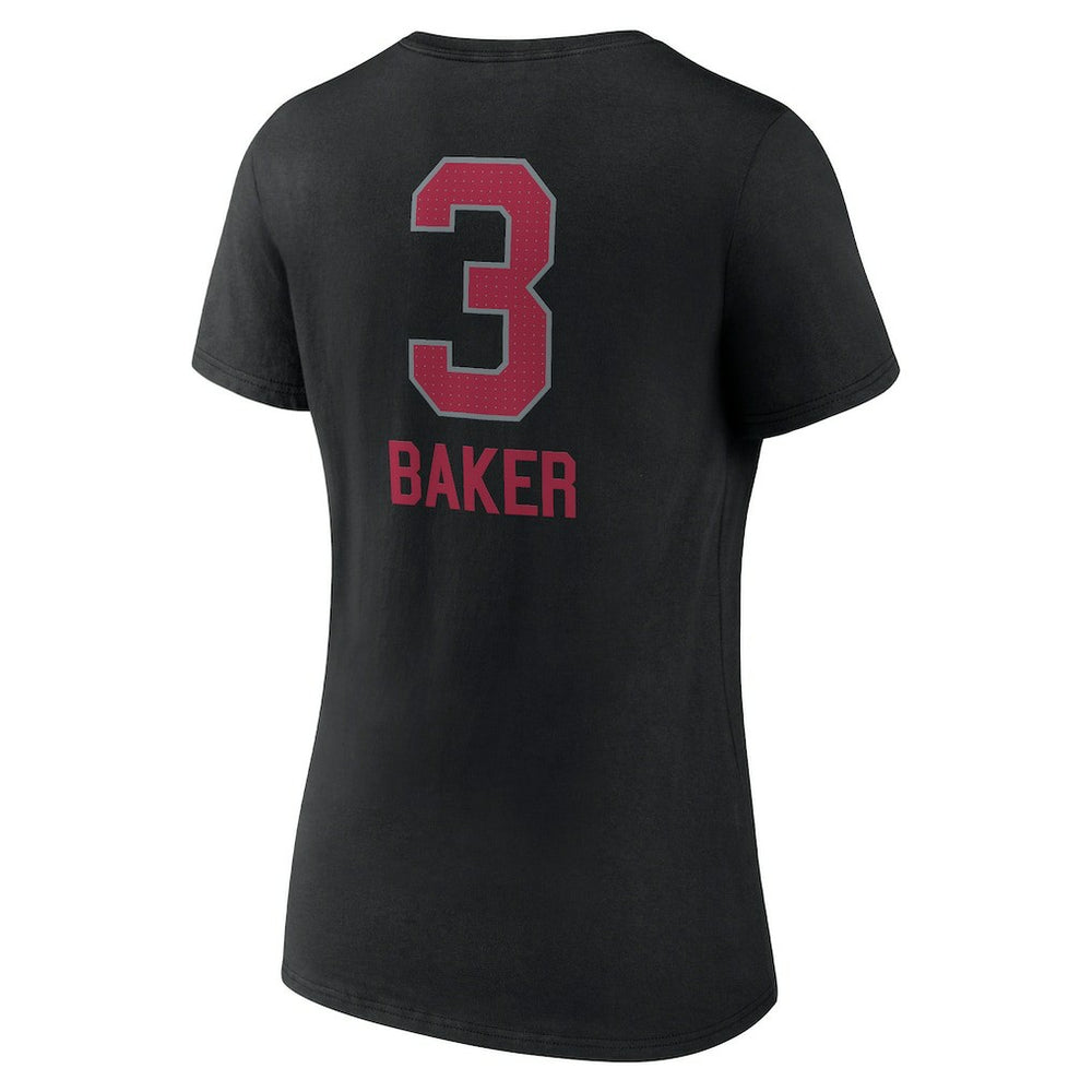 Budda Baker Arizona Cardinals Women's Team Wordmark Player Name & Number V-Neck T-Shirt - Black on sale