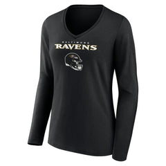 Zay Flowers Baltimore Ravens Women's Team Wordmark Player Name & Number Long Sleeve V-Neck T-Shirt - Black discount