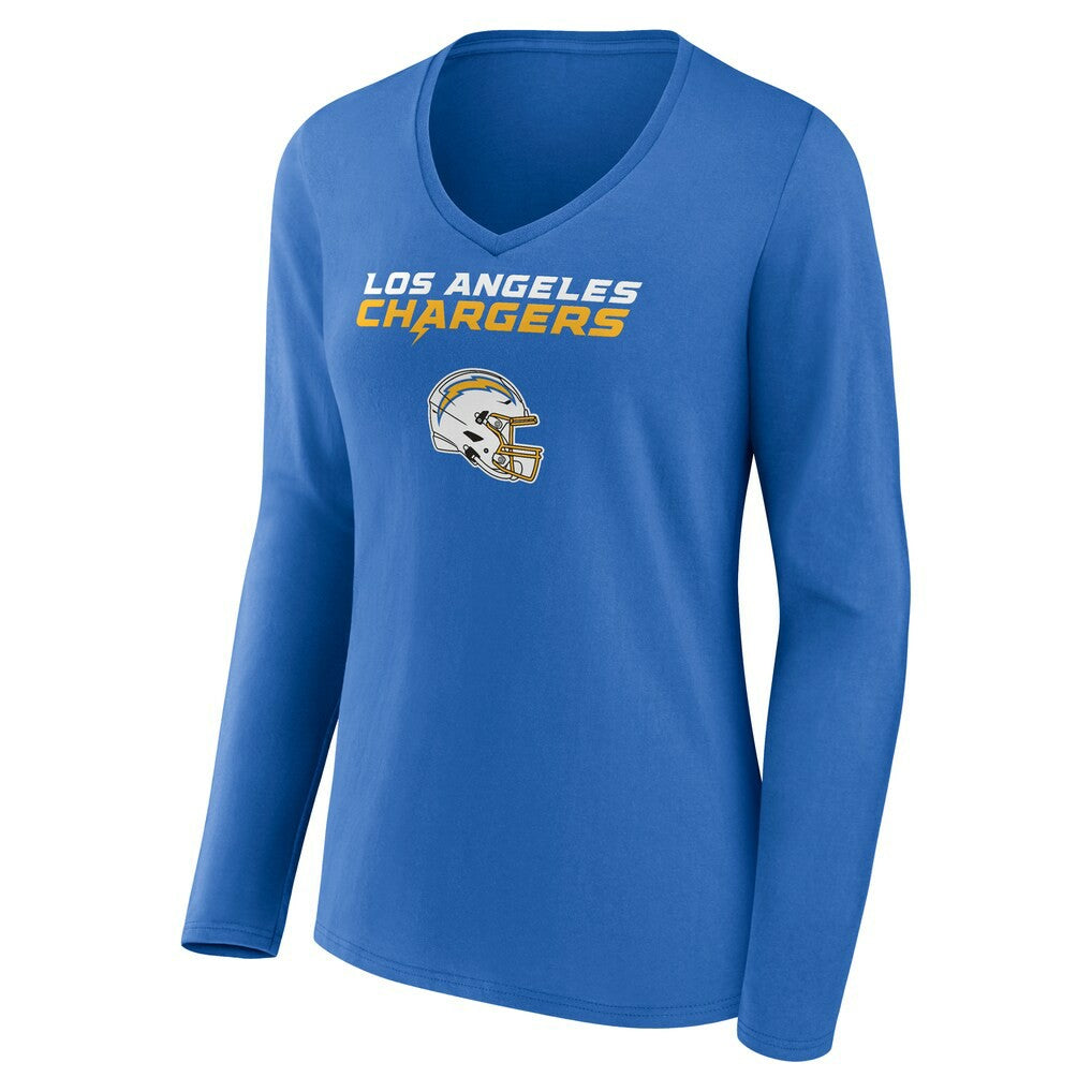 Derwin James Jr. Los Angeles Chargers Women's Team Wordmark Player Name & Number Long Sleeve V-Neck T-Shirt - Powder Blue sale