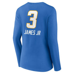 Derwin James Jr. Los Angeles Chargers Women's Team Wordmark Player Name & Number Long Sleeve V-Neck T-Shirt - Powder Blue sale