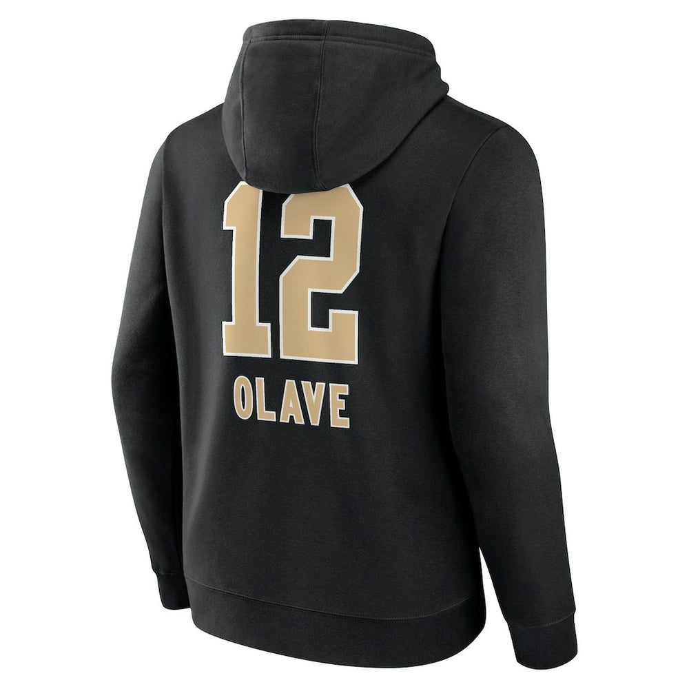 Chris Olave New Orleans Saints Team Wordmark Player Name & Number Pullover Hoodie - Black sale