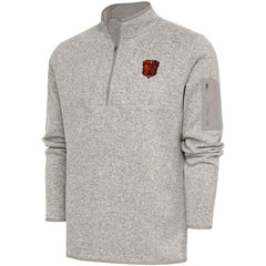 Cleveland Browns Antigua Fortune Quarter-Zip Pullover Jacket - Oatmeal for sale