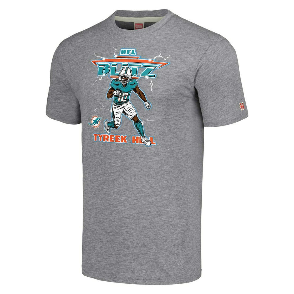 Tyreek Hill Miami Dolphins Homage Unisex NFL Blitz Player Tri-Blend T-Shirt - Gray sale