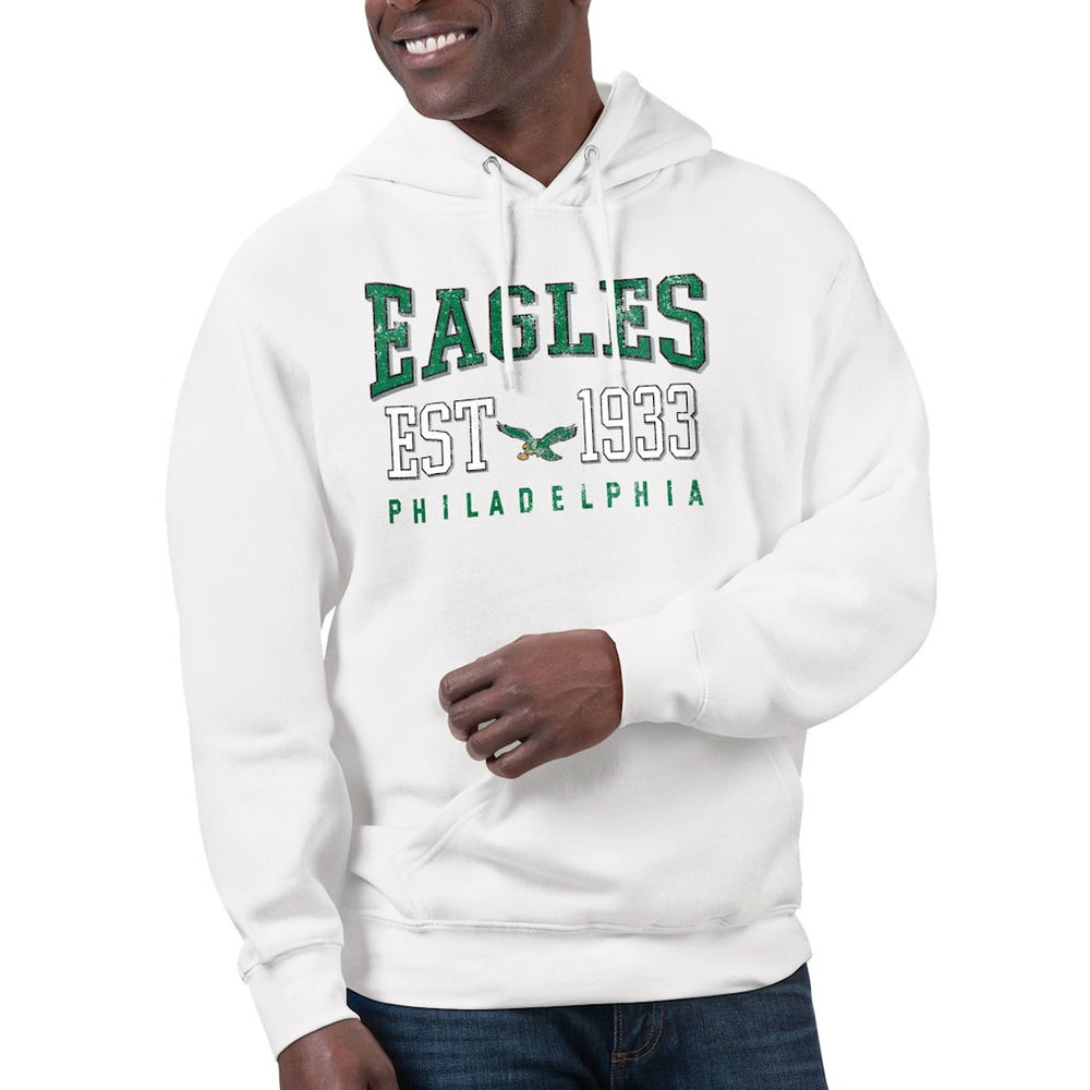 Philadelphia Eagles Starter Unisex Retro Pullover Hoodie - White discount