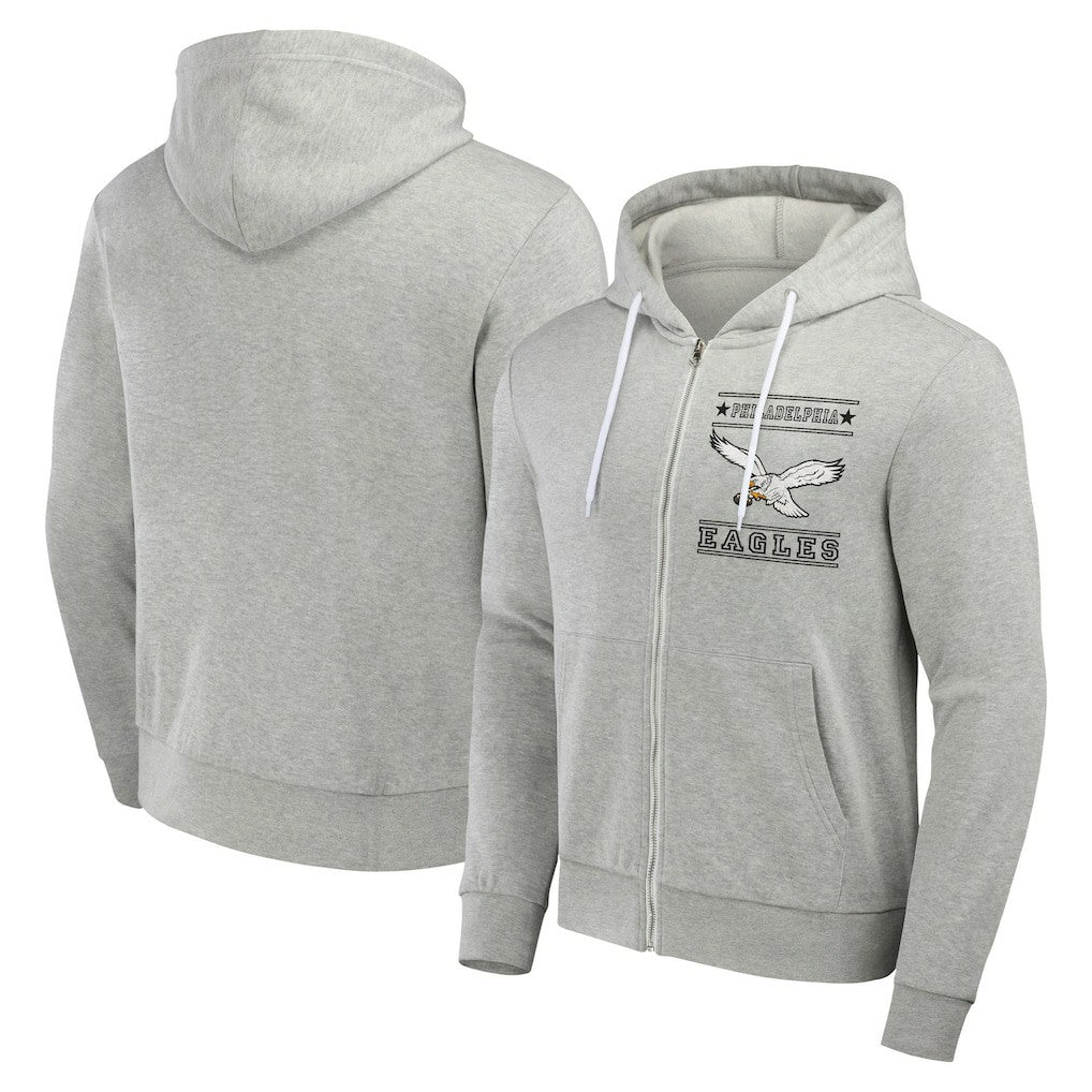 Philadelphia Eagles NFL x Darius Rucker Collection Full-Zip Hoodie - Gray for sale