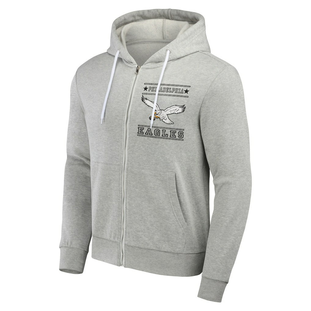 Philadelphia Eagles NFL x Darius Rucker Collection Full-Zip Hoodie - Gray for sale