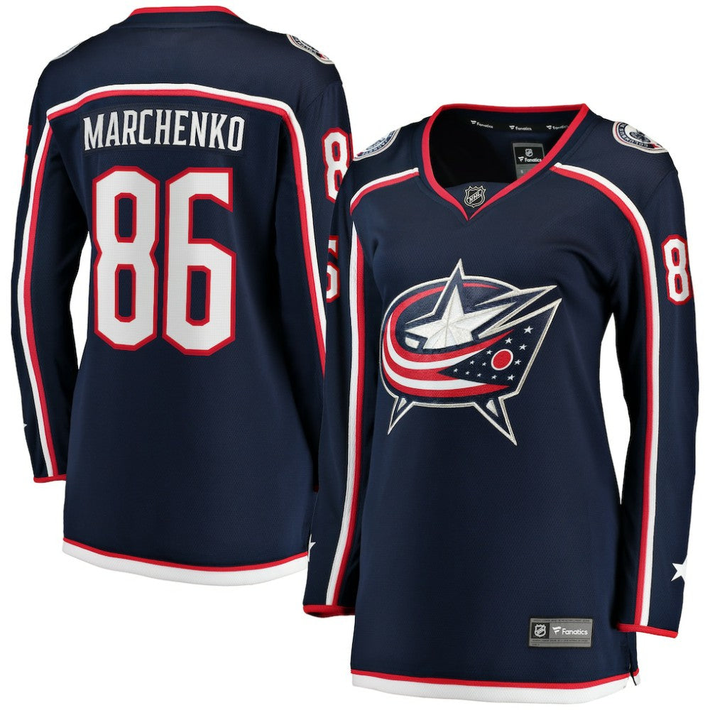 Kirill Marchenko Columbus Blue Jackets Fanatics Women's Home Breakaway Player Jersey Navy