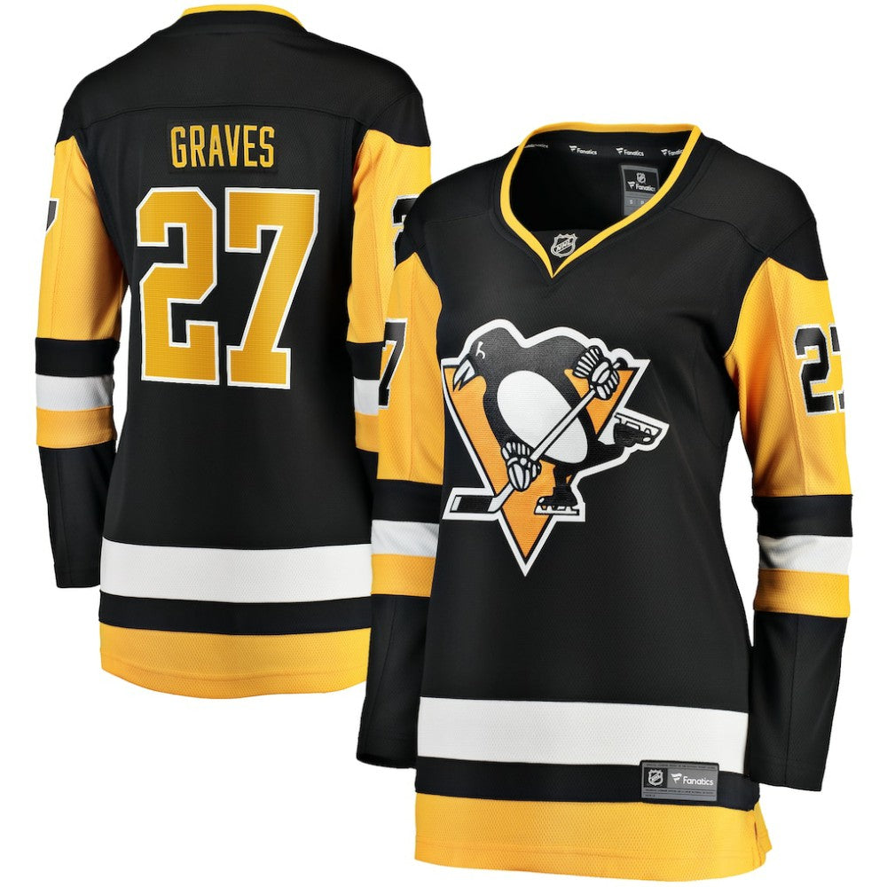 Ryan Graves Pittsburgh Penguins Fanatics Women's Home Breakaway Player Jersey Black