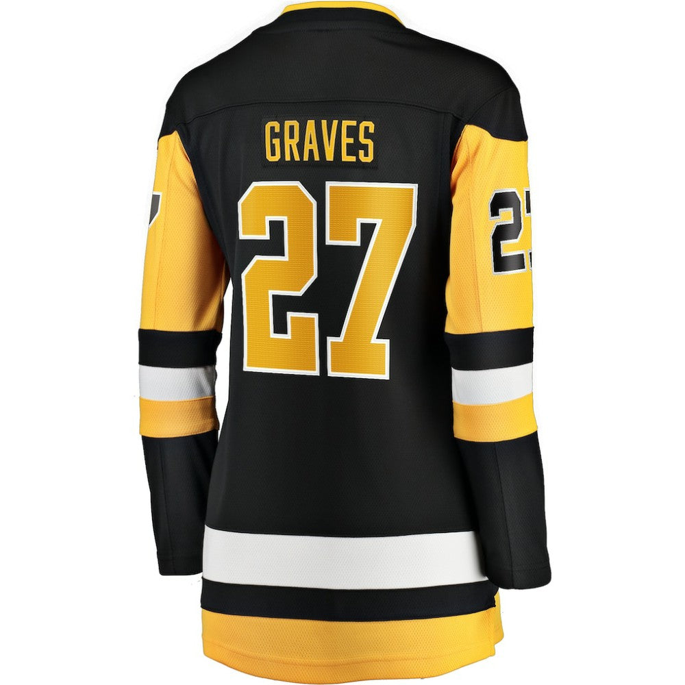 Ryan Graves Pittsburgh Penguins Fanatics Women's Home Breakaway Player Jersey Black
