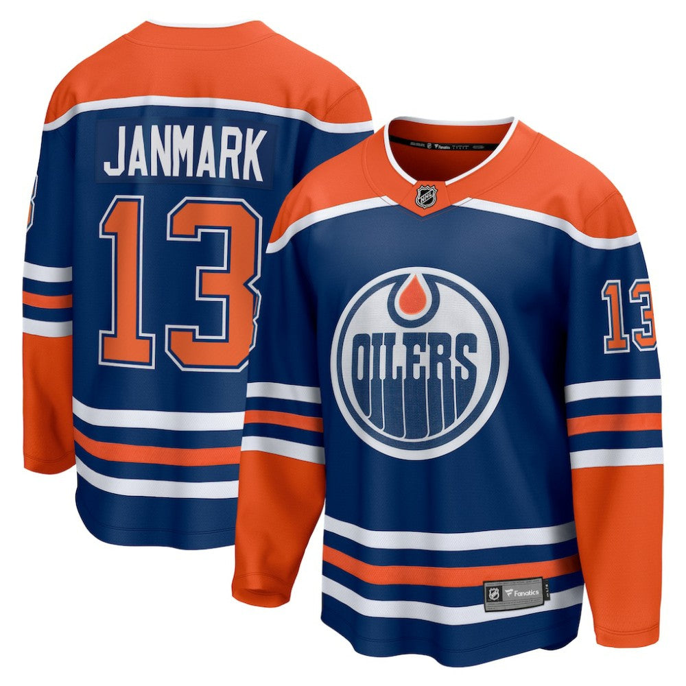 Mattias Janmark Edmonton Oilers Fanatics Home Breakaway Jersey Royal