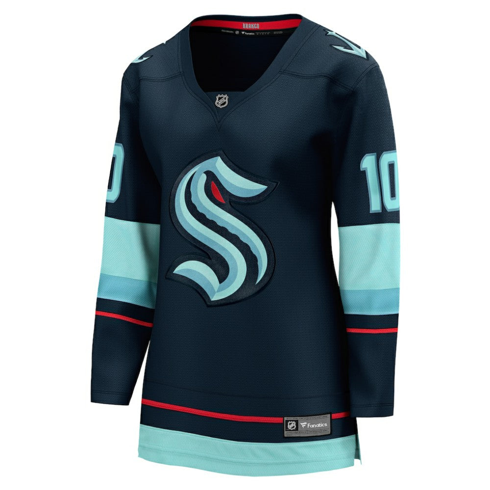 Matty Beniers Seattle Kraken Fanatics Women's Home Breakaway Player Jersey Deep Sea Blue