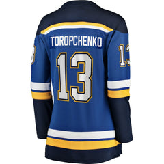 Alexey Toropchenko St. Louis Blues Fanatics Women's Home Breakaway Player Jersey Blue