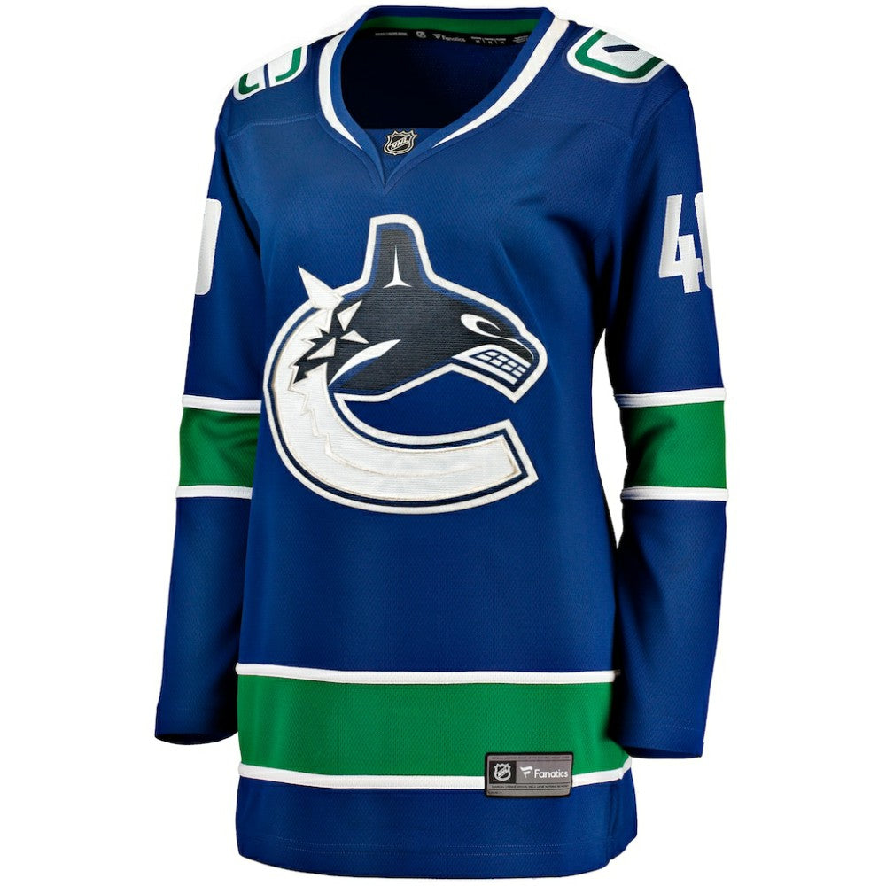 Elias Pettersson Vancouver Canucks Fanatics Women's Home Breakaway Player Jersey Blue