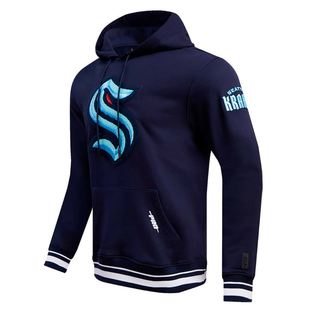 Seattle Kraken Pro Standard Retro Classic Fleece Pullover Hoodie Deep Sea Blue