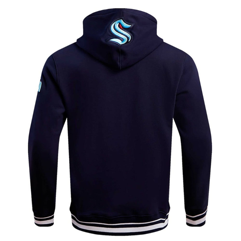 Seattle Kraken Pro Standard Retro Classic Fleece Pullover Hoodie Deep Sea Blue