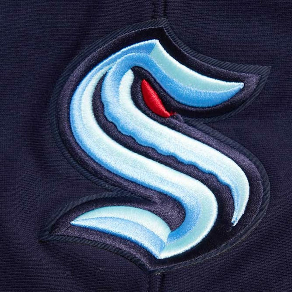 Seattle Kraken Pro Standard Retro Classic Fleece Pullover Hoodie Deep Sea Blue