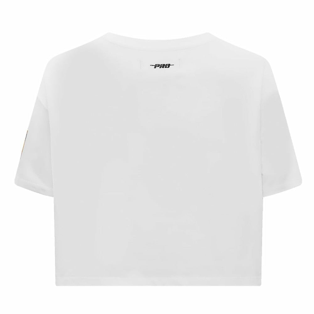 Vegas Golden Knights Pro Standard Women's Boxy Script Tail Cropped T-Shirt White