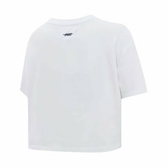 Pittsburgh Penguins Pro Standard Women's Boxy Script Tail Cropped T-Shirt White
