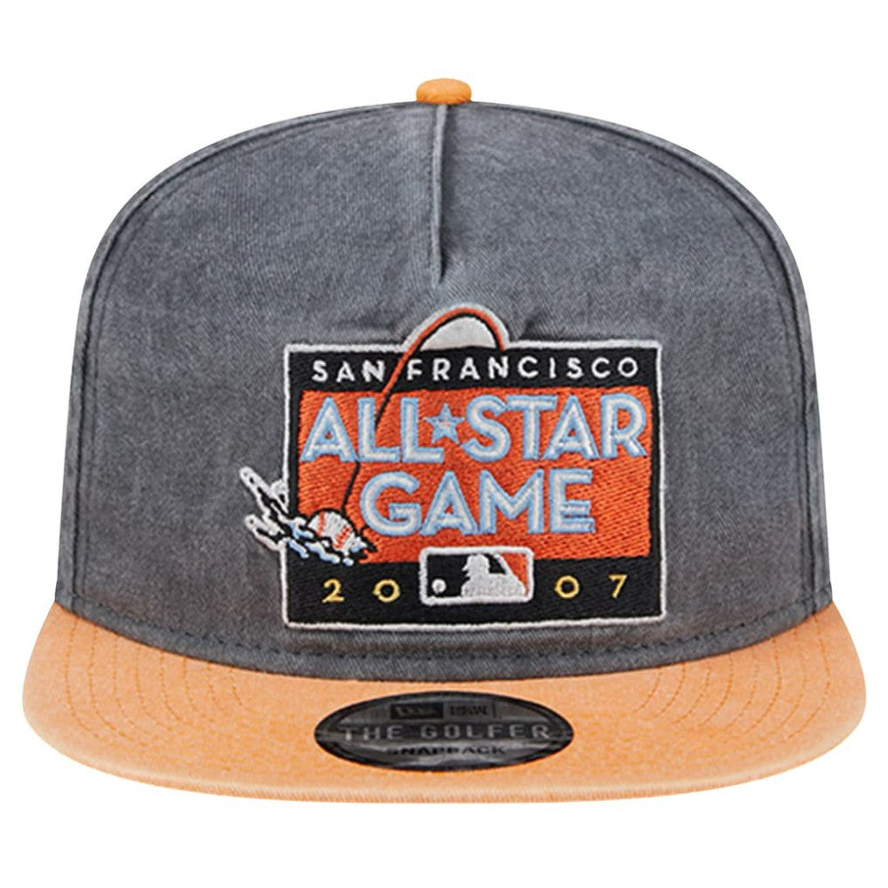 San Francisco Giants 2007 MLB All-Star Game Pigment Dye Golfer  Snapback Hat - Black/Orange | New Era