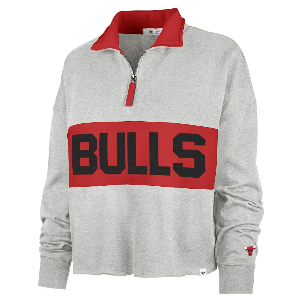 Chicago Bulls '47 Women's Breakthrough Remi Quarter-Zip Jacket sale - Heather Gray | 47 brand cheap