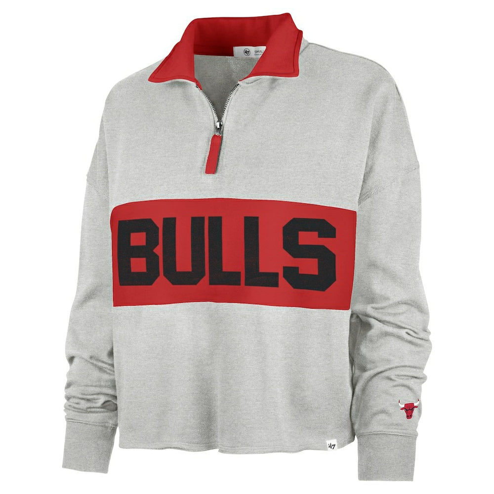 Chicago Bulls '47 Women's Breakthrough Remi Quarter-Zip Jacket sale - Heather Gray | 47 brand cheap