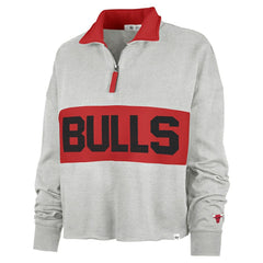 Chicago Bulls '47 Women's Breakthrough Remi Quarter-Zip Jacket sale - Heather Gray | 47 brand cheap