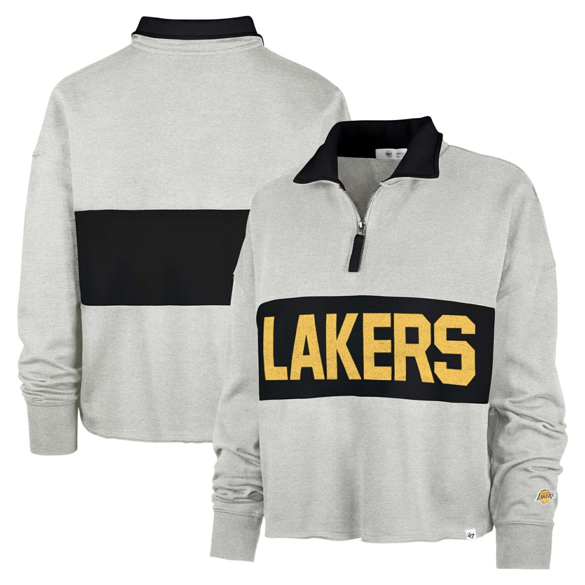 Los Angeles Lakers '47 Women's Breakthrough Remi Quarter-Zip Jacket - Heather Gray | 47 brand online