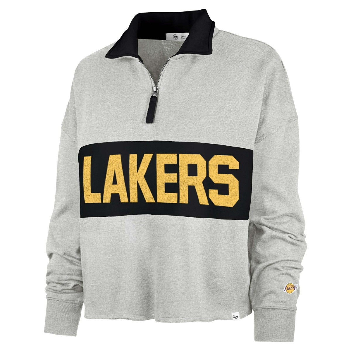 Los Angeles Lakers '47 Women's Breakthrough Remi Quarter-Zip Jacket - Heather Gray | 47 brand online