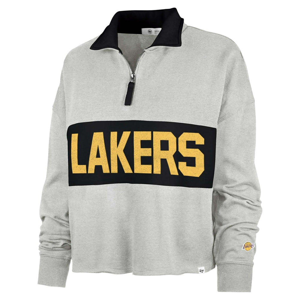 Los Angeles Lakers '47 Women's Breakthrough Remi Quarter-Zip Jacket - Heather Gray | 47 brand online