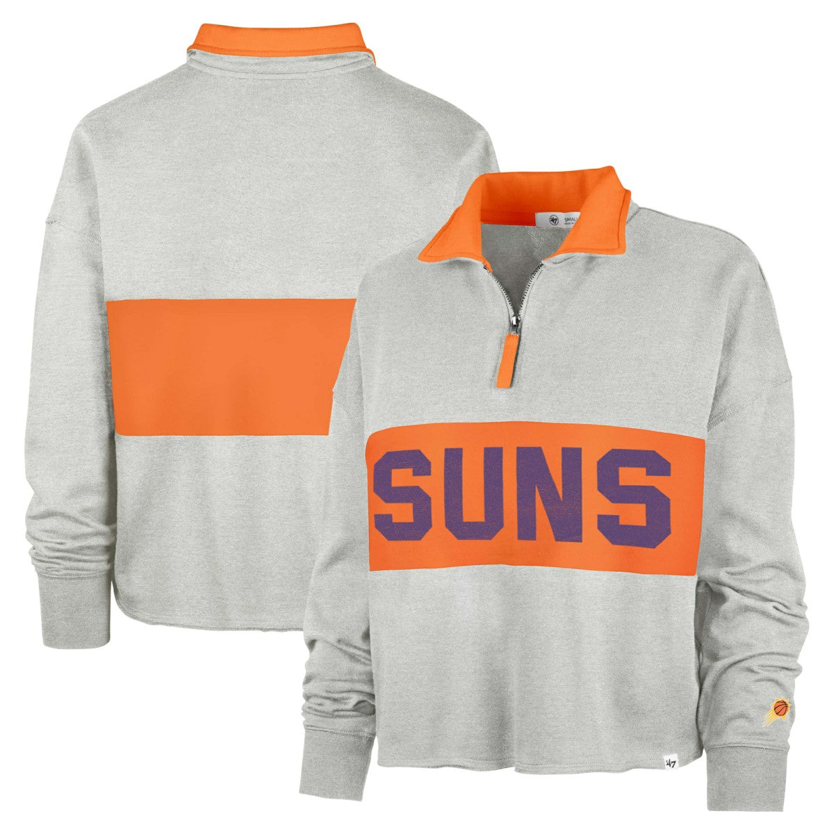 Phoenix Suns '47 Women's Breakthrough Remi Quarter-Zip Jacket - Heather Gray | 47 brand for sale