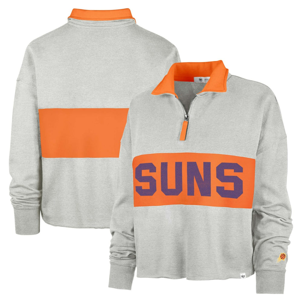 Phoenix Suns '47 Women's Breakthrough Remi Quarter-Zip Jacket - Heather Gray | 47 brand for sale