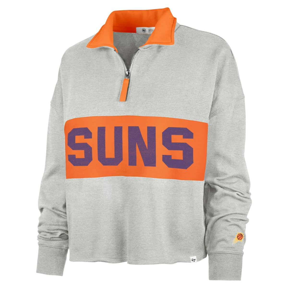 Phoenix Suns '47 Women's Breakthrough Remi Quarter-Zip Jacket - Heather Gray | 47 brand for sale