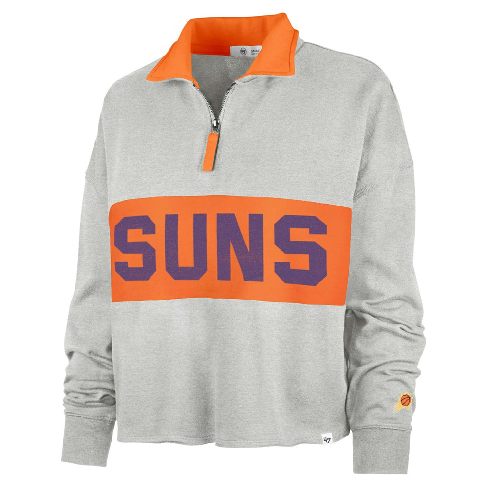 Phoenix Suns '47 Women's Breakthrough Remi Quarter-Zip Jacket - Heather Gray | 47 brand for sale
