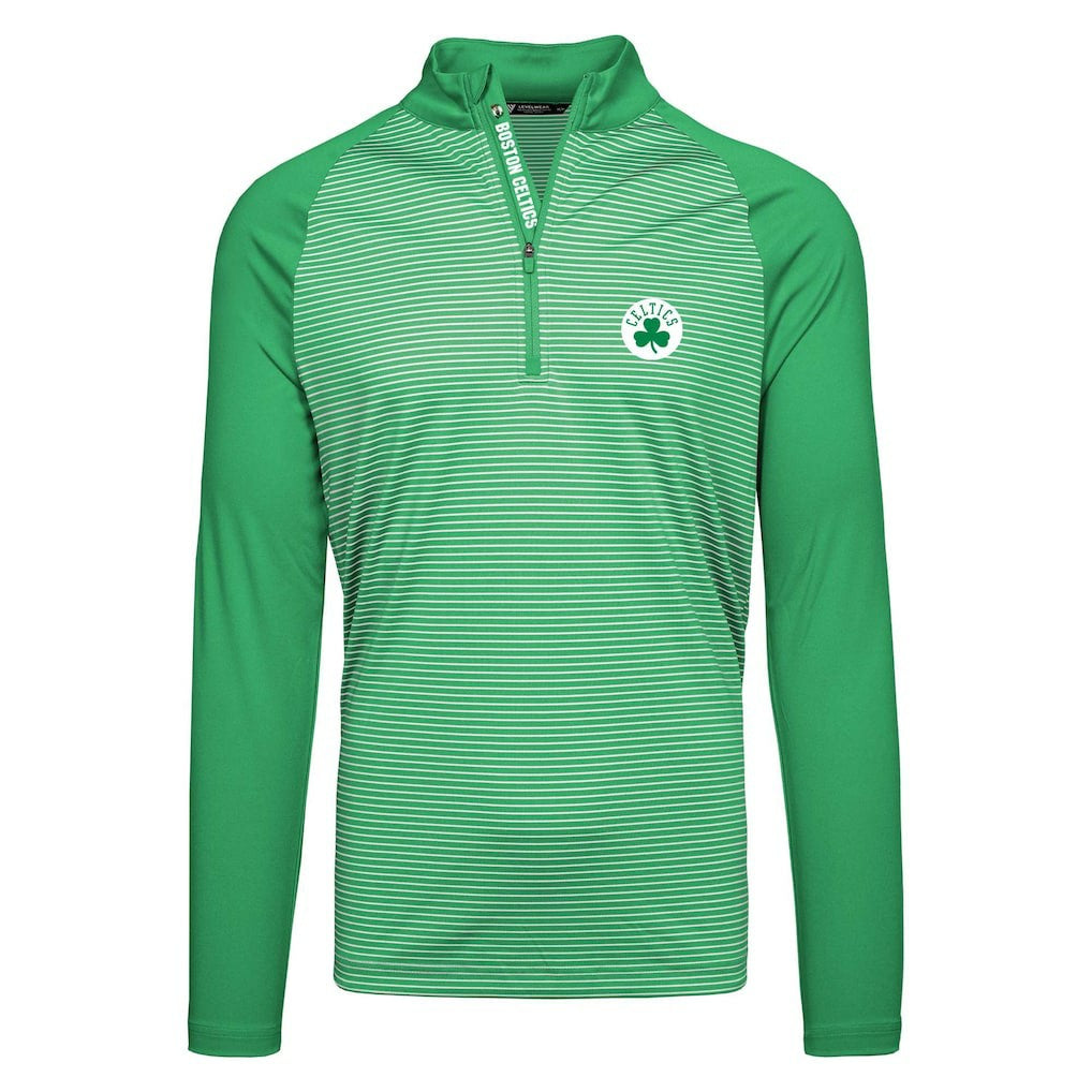 Boston Celtics Levelwear Charter Insignia Core Quarter-Zip Pullover Top - Kelly Green discount