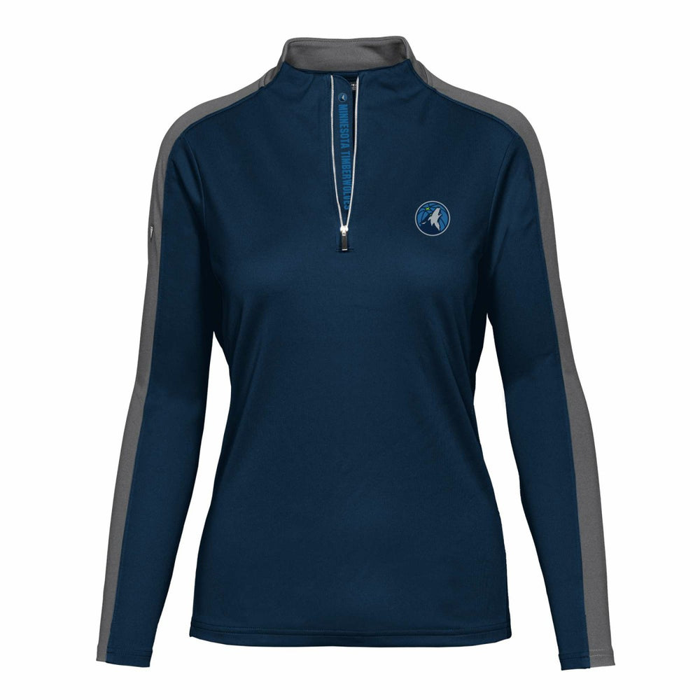 Minnesota Timberwolves Levelwear Women's Remi Insignia Core Quarter-Zip Pullover Top - Navy cheap