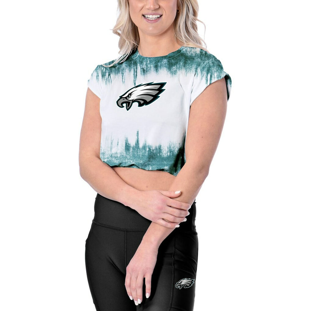 Philadelphia Eagles Certo Women's Cropped Framework T-Shirt - White outlet
